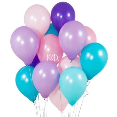 12" Букет из шаров «Цветная лагуна» - фото