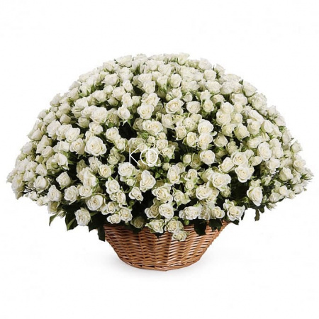 Корзина цветов «Сноуфлейк» - фото